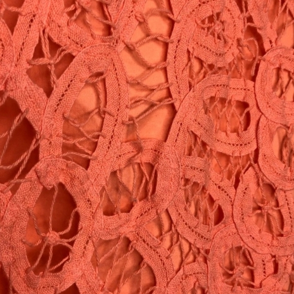Lilly Pulitzer Tabitha Batt It Up Lace Dress SALMON orange FLORAL Crochet Small - Picture 4 of 11